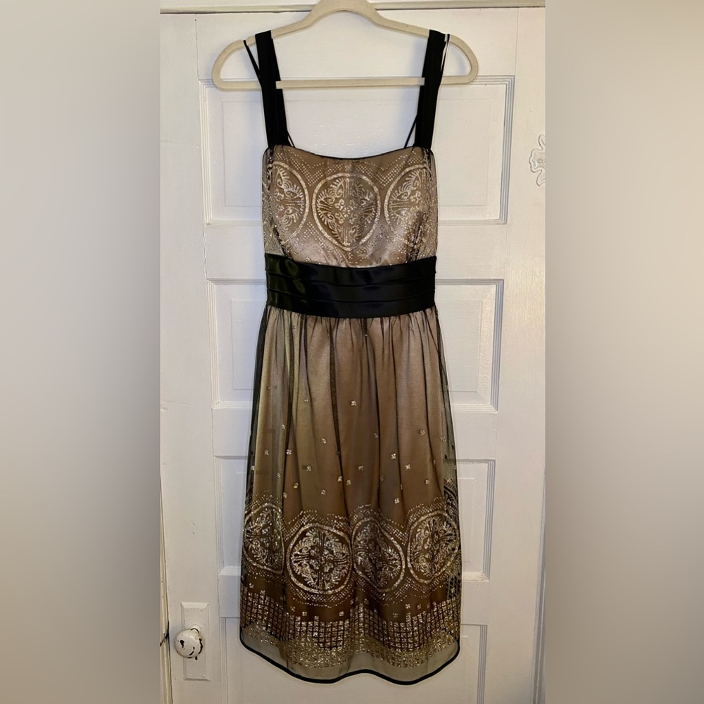 Gold and Black Dress